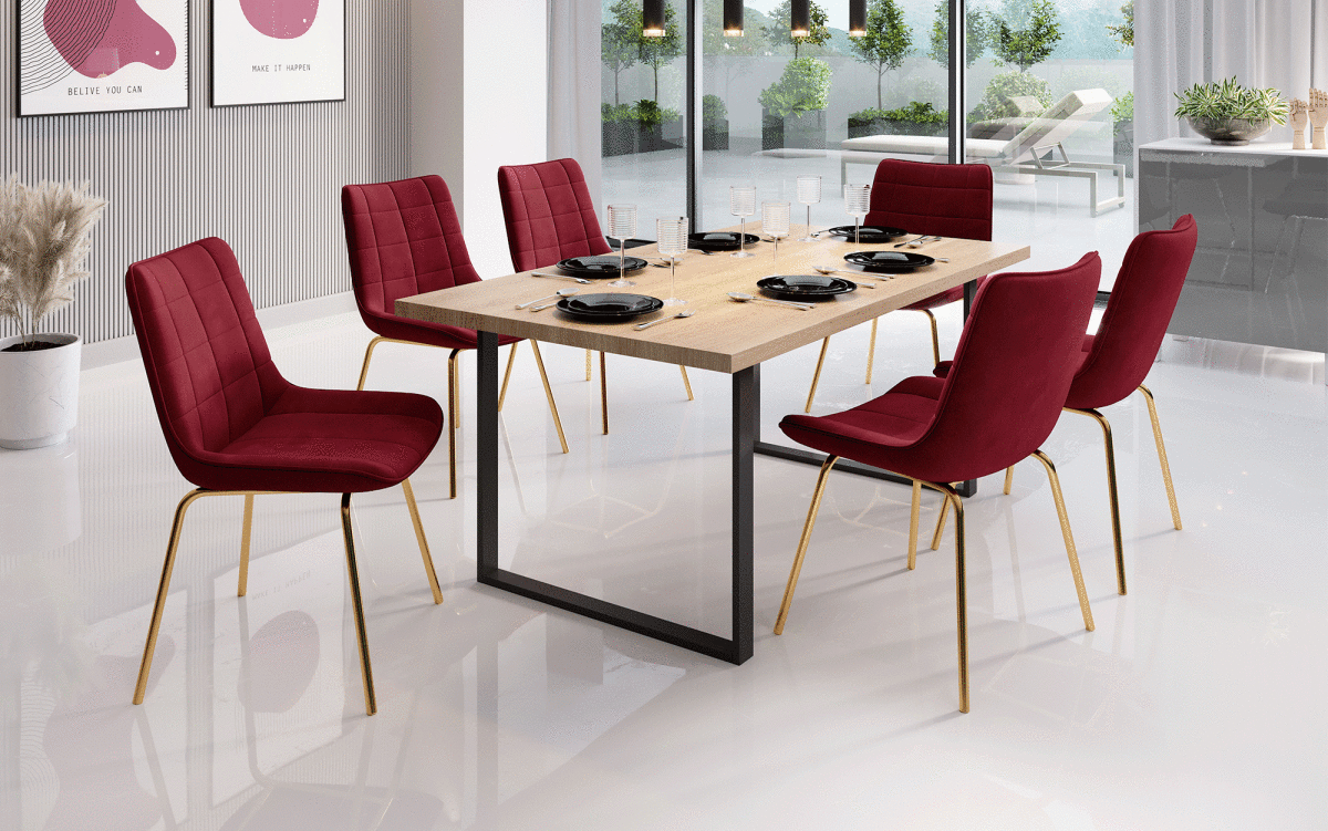 Volta Samt Designer Esszimmerstuhl: Komfortabel, Modern, Robust, Stilvolle Akzente