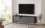 Lade das Bild in den Galerie-Viewer, Modernes Designer TV-Lowboard Cortino mit Stauraum, Eiche/Anthrazit, Elegantes Wohnzimmer Sideboard