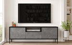 Lade das Bild in den Galerie-Viewer, Modernes Designer TV-Lowboard Cortino mit Stauraum, Eiche/Anthrazit, Elegantes Wohnzimmer Sideboard