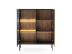 Lade das Bild in den Galerie-Viewer, Elegante Designer Nayra Glasvitrine mit LED-Beleuchtung für Modernes Wohnzimmer