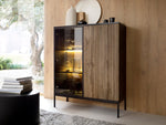 Lade das Bild in den Galerie-Viewer, Elegante Designer Nayra Glasvitrine mit LED-Beleuchtung für Modernes Wohnzimmer