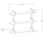 Lade das Bild in den Galerie-Viewer, Designer Wandregal Lariano: Modernes Hängeregal mit Walnussoptik und Metallrahmen