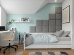 Lade das Bild in den Galerie-Viewer, Luxuriöses Samt Gepolstertes Wandpaneel Set – Modernes Akustik Design für Schlafzimmer