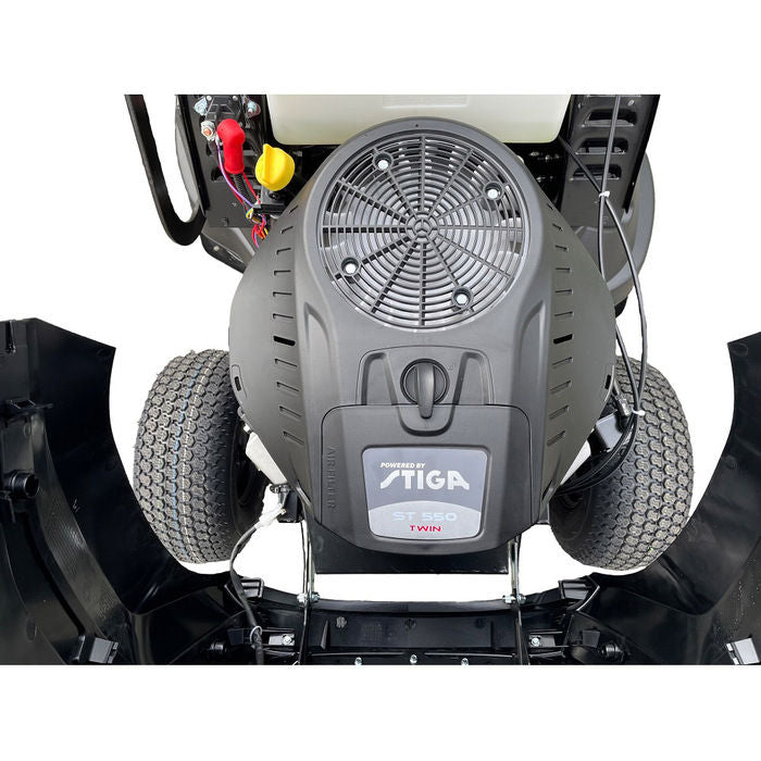 BLACK EDITION® PRO 225/92 Twin H Rasentraktor: Leistungsstarker Stiga Hydrostat, 92cm Mähwerk, Mulch & Fang