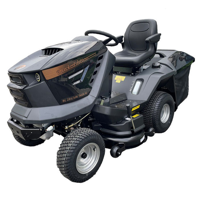 BLACK EDITION® BL 295/106 Twin H Rasentraktor: Hydrostat, Mulchen, Komfortsitz, Digital-Cockpit