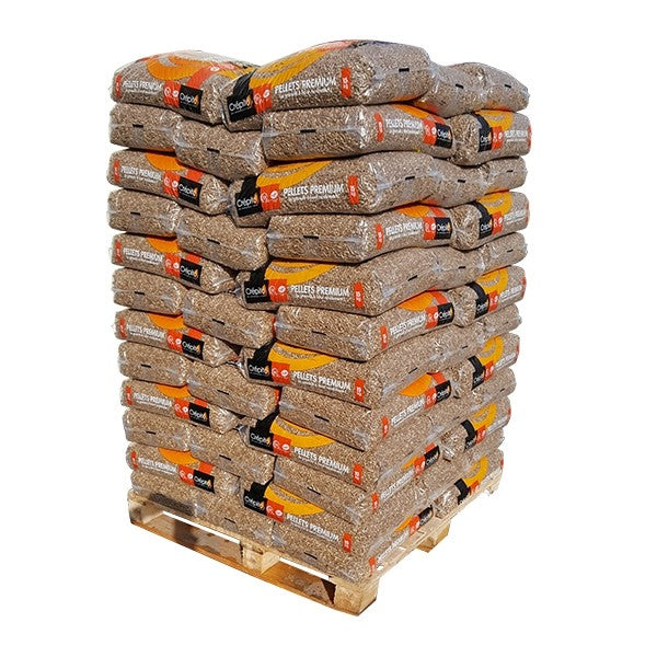Crèpito Premium Holzpellets Palette – 1080 kg, DIN Plus zertifiziert, hohe Heizleistung