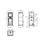 Lade das Bild in den Galerie-Viewer, Effizienter wasserführender Holzofen mit Backofen TermoRossella Plus Forno DSA 4.0 – 11,1 kW Leistung