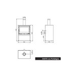 Lade das Bild in den Galerie-Viewer, Dante Holzofen mit Holzfach – Effizient, Umweltfreundlich, 12,4 kW, Wärmerückgewinnung