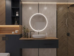 Lade das Bild in den Galerie-Viewer, Eleganter Runder Lioni LED-Spiegel: Modernes Design, Perfekte Beleuchtung