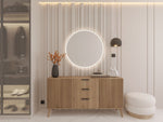 Lade das Bild in den Galerie-Viewer, Eleganter Runder Lioni LED-Spiegel: Modernes Design, Perfekte Beleuchtung