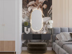 Lade das Bild in den Galerie-Viewer, Eleganter Mina Wandspiegel mit LED-Beleuchtung für stilvolles Ambiente zu Hause