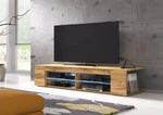 Lade das Bild in den Galerie-Viewer, Elegantes TV-Lowboard Legno mit LED-Beleuchtung, Eichenoptik, Modernem Design & Stauraum
