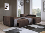 Lade das Bild in den Galerie-Viewer, Luxuriöses Velanova Cord Ecksofa mit Schlaffunktion und praktischem Stauraum
