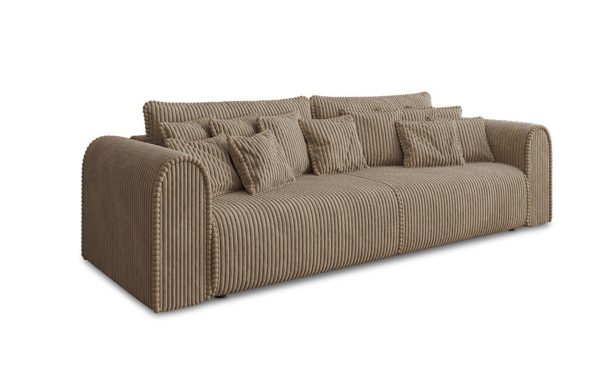 Big Buddy Designer 3-Sitzer Sofa: Gemütlichkeit, Schlaffunktion & Stauraum in Breitcord