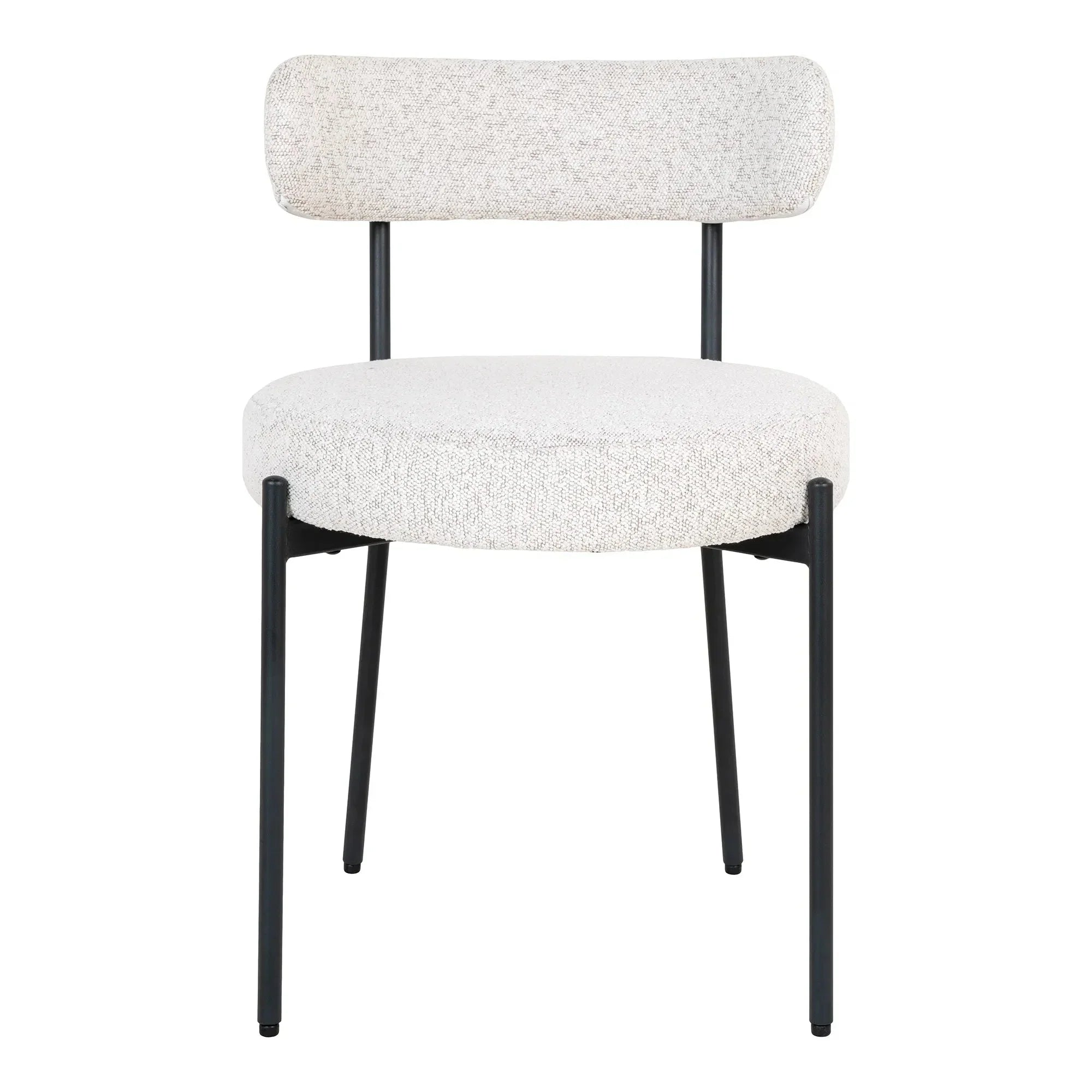 Luxuriöses 2er Set Siena Bouclé Stühle: Eleganter Designer Esszimmerstuhl in Weiß