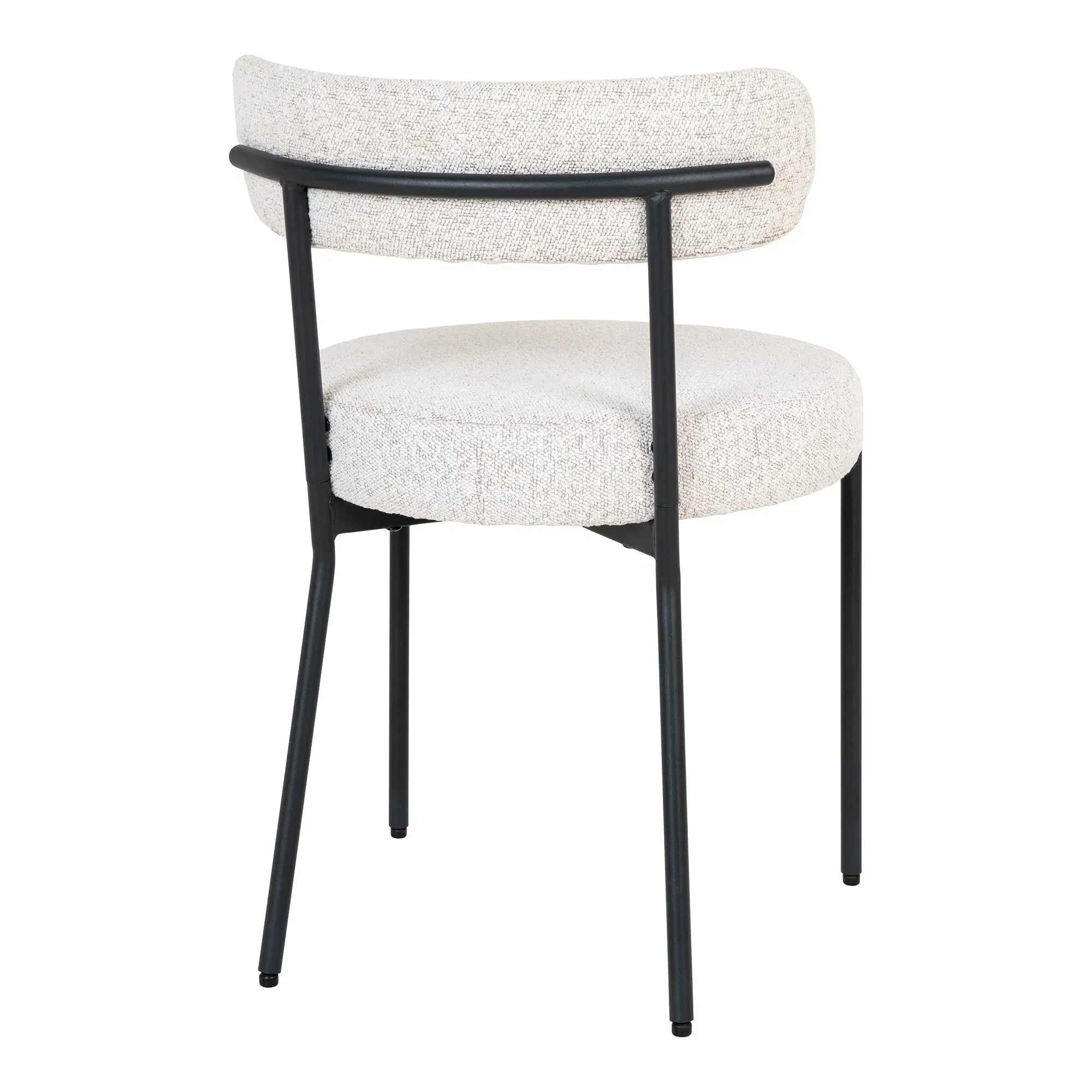 Luxuriöses 2er Set Siena Bouclé Stühle: Eleganter Designer Esszimmerstuhl in Weiß