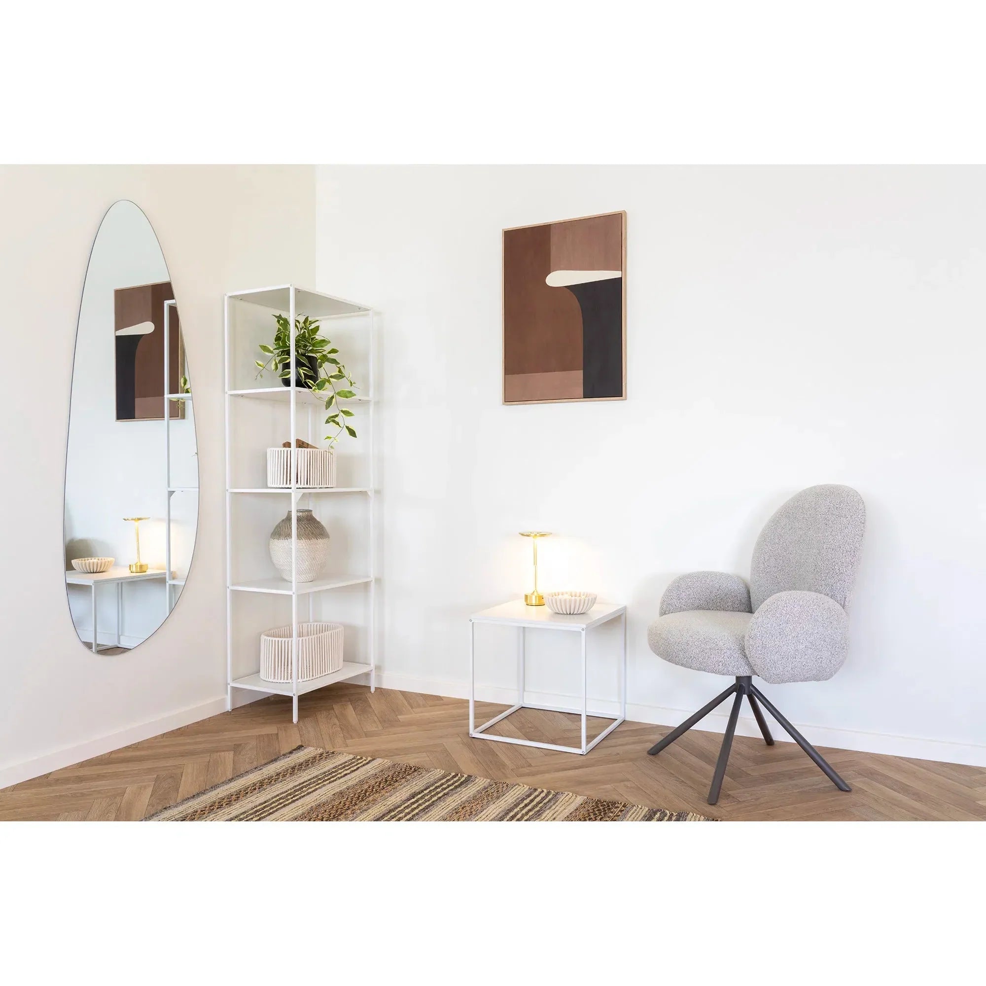 Luxuriöser Designer Stuhl Salerno: Bouclé, Drehfunktion, Komfortabel für Esszimmer & Büro
