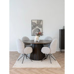 Lade das Bild in den Galerie-Viewer, Luxuriöser Designer Stuhl Salerno: Bouclé, Drehfunktion, Komfortabel für Esszimmer &amp; Büro
