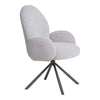 Luxuriöser Designer Stuhl Salerno: Bouclé, Drehfunktion, Komfortabel für Esszimmer & Büro