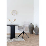 Lade das Bild in den Galerie-Viewer, Valerio Designer Stuhl 2er Set Stoff Drehfunktion - Ergonomischer Komfort, Modernes Design
