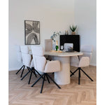 Lade das Bild in den Galerie-Viewer, Valerio Designer Stuhl 2er Set Stoff Drehfunktion - Ergonomischer Komfort, Modernes Design

