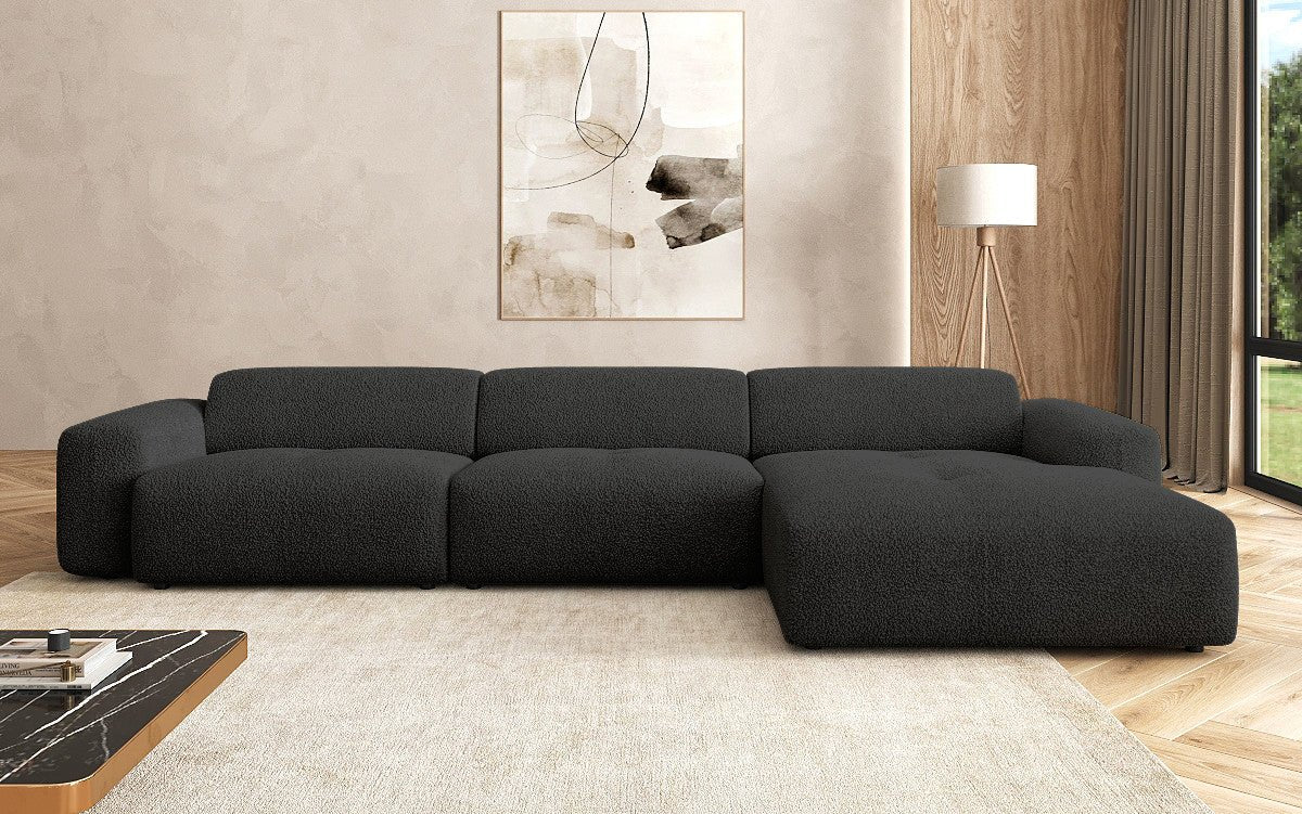 Exklusives Bouclé L-Sofa Calm Maxi: Modernes Designer Ecksofa mit Komfort