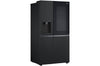 LG InstaView® Side-by-Side Kühlschrank: Klopfen-Anzeige, 635L, Eis- & Wasser-Spender, Matt Schwarz