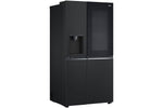 Lade das Bild in den Galerie-Viewer, LG InstaView® Side-by-Side Kühlschrank: Klopfen-Anzeige, 635L, Eis- &amp; Wasser-Spender, Matt Schwarz
