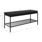 Lade das Bild in den Galerie-Viewer, Quarto Design Sitzbank: Komfortable Polsterbank mit robustem Metallgestell für elegantes Wohnen

