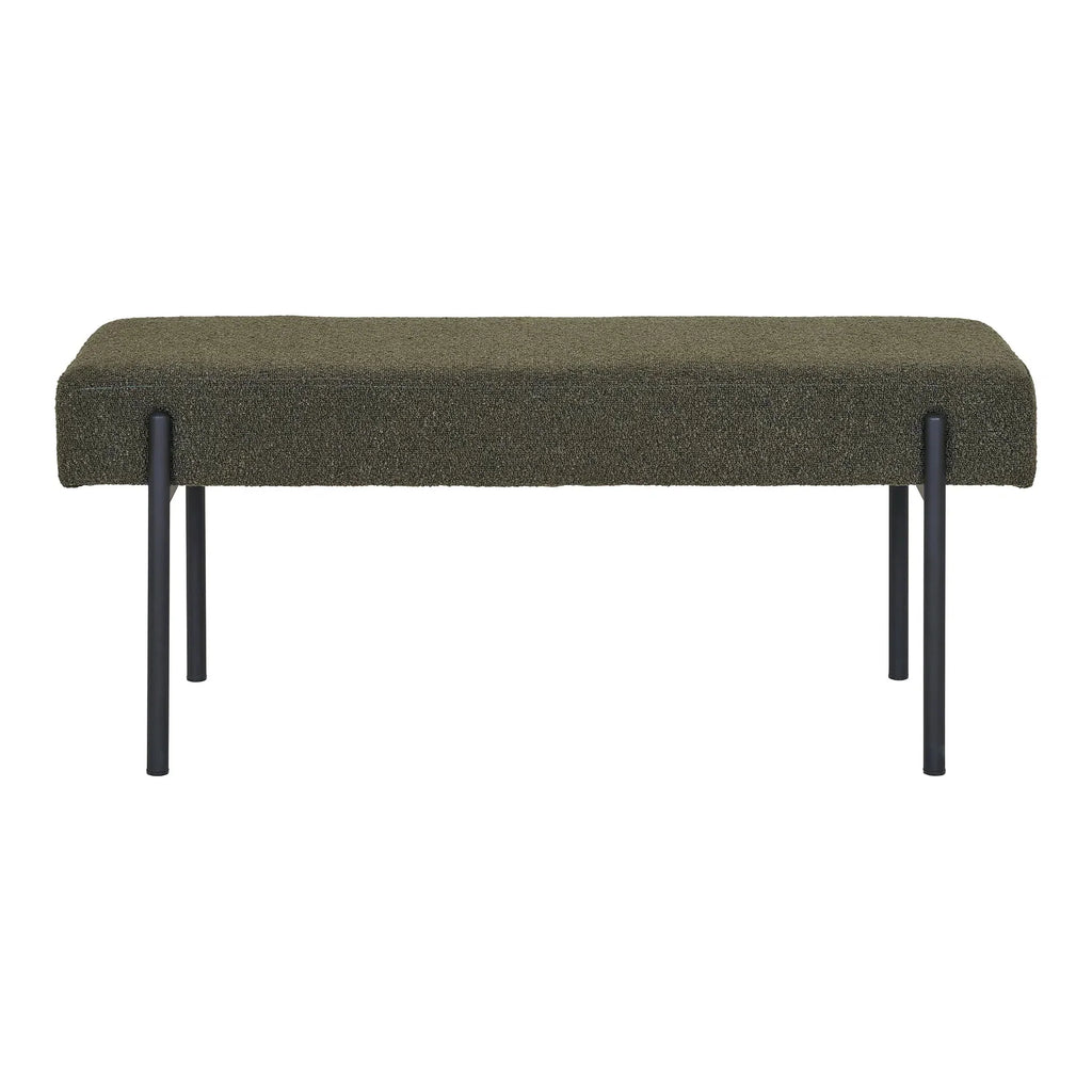 Elegante Lenny Bouclé Sitzbank mit robusten Metallbeinen für stilvolle Wohnräume