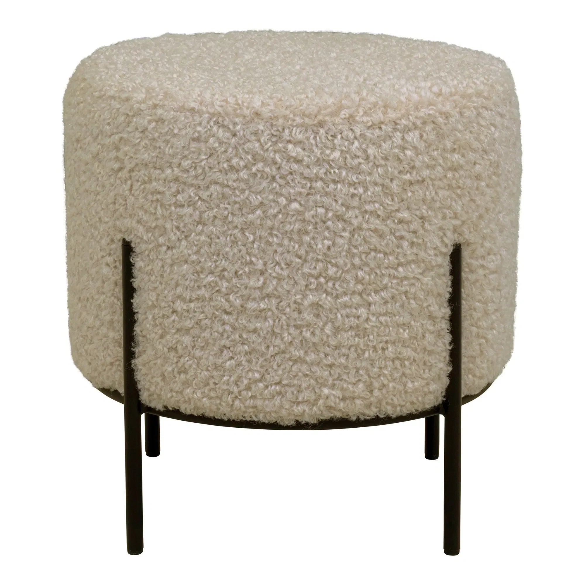 Luxuriöser Hanna Bouclé Beistellhocker: Eleganter Sitzhocker mit praktischem Stauraum