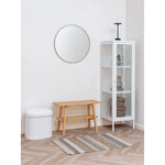 Lade das Bild in den Galerie-Viewer, Eleganter Lumino Bouclé Beistellhocker: Weiß, Praktischer Stauraum, Stilvolles Design
