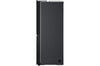 LG InstaView® Side-by-Side Kühlschrank: Klopfen-Anzeige, 635L, Eis- & Wasser-Spender, Matt Schwarz