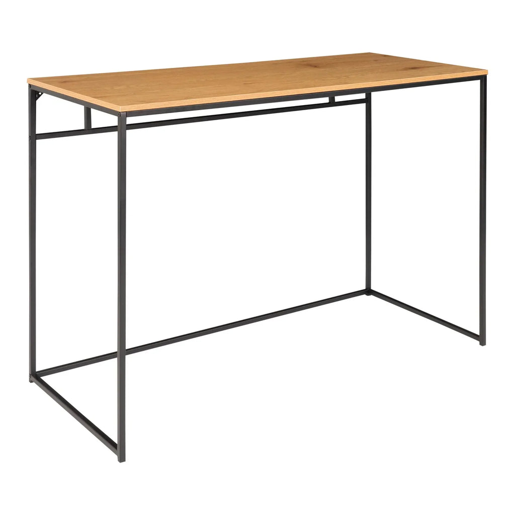Eleganter ARCO Designer Schreibtisch für Modernes Büro Home Office Eiche Schwarz Holz