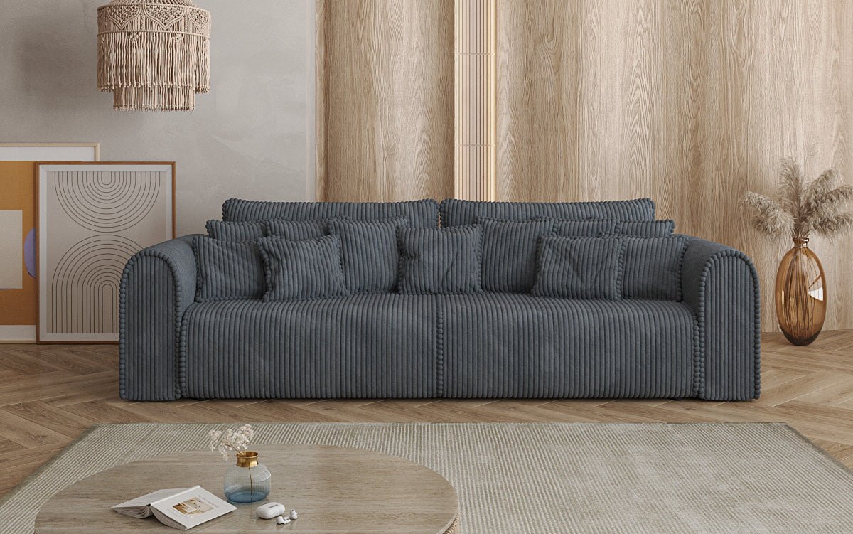 Big Buddy Designer 3-Sitzer Sofa: Gemütlichkeit, Schlaffunktion & Stauraum in Breitcord
