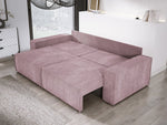 Lade das Bild in den Galerie-Viewer, Designer Cord Sofa Velanova: Modernes Schlafsofa mit Klappfunktion für Ihr Wohnzimmer
