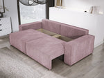 Lade das Bild in den Galerie-Viewer, Designer Cord Sofa Velanova: Modernes Schlafsofa mit Klappfunktion für Ihr Wohnzimmer
