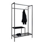 Lade das Bild in den Galerie-Viewer, Modernes Designer Metallgestell Garderobe Quarto – Stilvolles Flurregal mit Ablagemöglichkeiten

