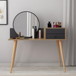 Lade das Bild in den Galerie-Viewer, Designer Schminktisch Angel: Eleganter Spiegel, Clevere Schubladen, Stilvolle Holzoptik
