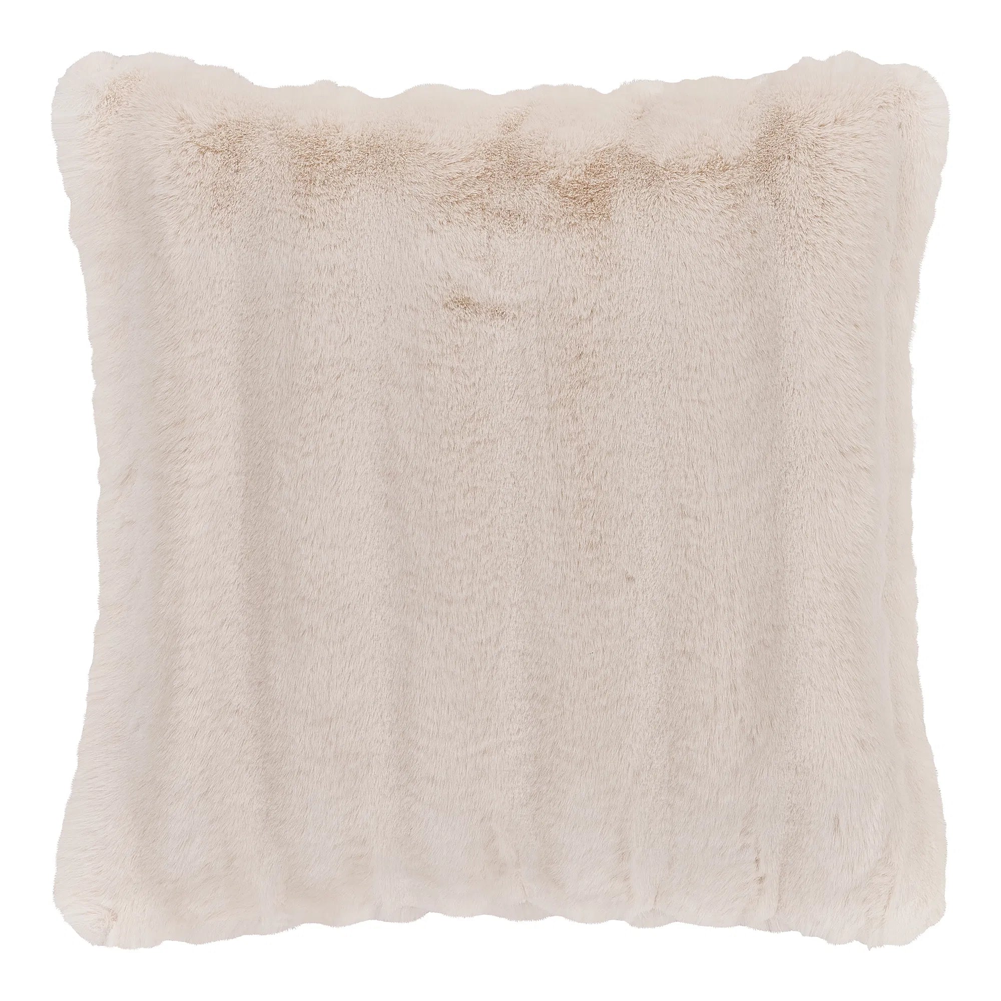 Luxuriöses Kuschelkissen Tao Kunstfell Beige 45x45 cm Gemütliches Dekokissen Flauschig