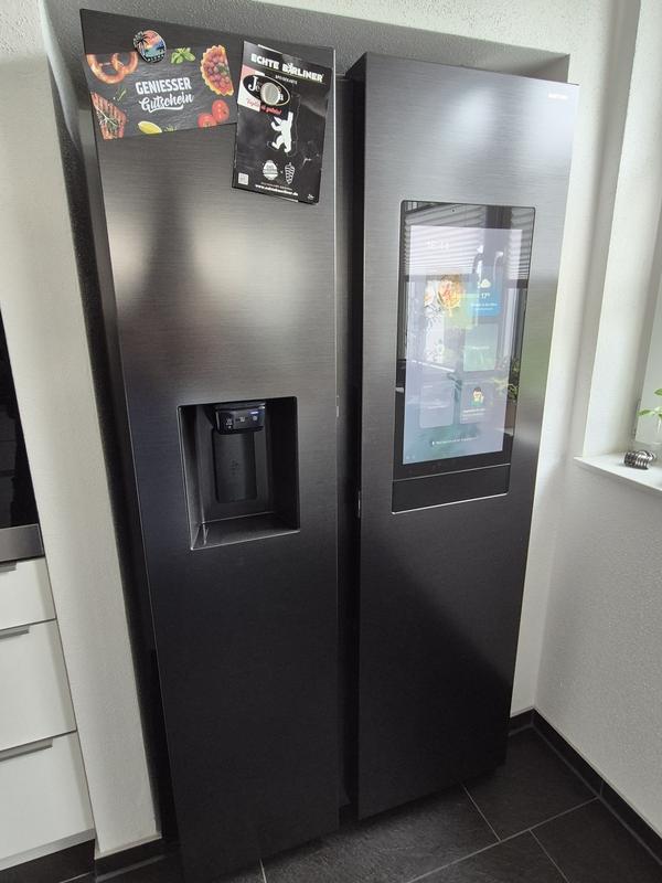 Samsung Family Hub Side-by-Side Kühlschrank: 614L, Schwarz, AI Energy Modus, Twin Cooling