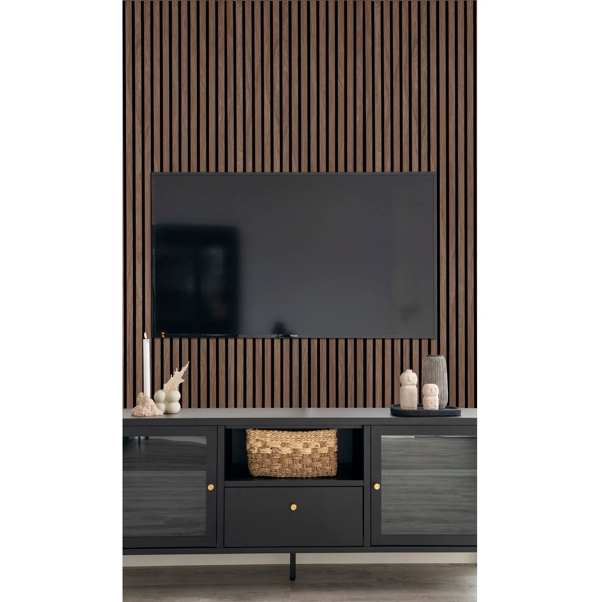 Hochwertige Akustikpaneele Walnuss 240x60cm – Schallschutz Design 2er Set