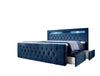 Menzogna Boxspringbett mit LED-Beleuchtung und Stauraum – Samt-Luxus für Ihr Schlafzimmer