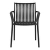 4er Set Stapelbarer Gartenstuhl Verona Schwarz für Outdoor & Balkon