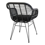 Lade das Bild in den Galerie-Viewer, 2er Set Gartenstuhl Firenze Schwarz: Eleganter, Wetterfester Stahl-Polyrattan Outdoor-Stuhl für Garten
