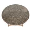 Larissa Outdoor Esstisch: Rund Ø120cm, Robustes Rattan, Stahl & Glas