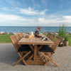 Goliath Garten Esstisch: Robuster Teakholz Outdoor-Tisch 240x100 cm für 8 Personen
