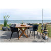 Lena Gartenstuhl Set Schwarz: Elegante Outdoor-Stühle mit Robustem Stahlgestell für Komfort