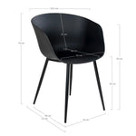 Lade das Bild in den Galerie-Viewer, Lena Gartenstuhl Set Schwarz: Elegante Outdoor-Stühle mit Robustem Stahlgestell für Komfort
