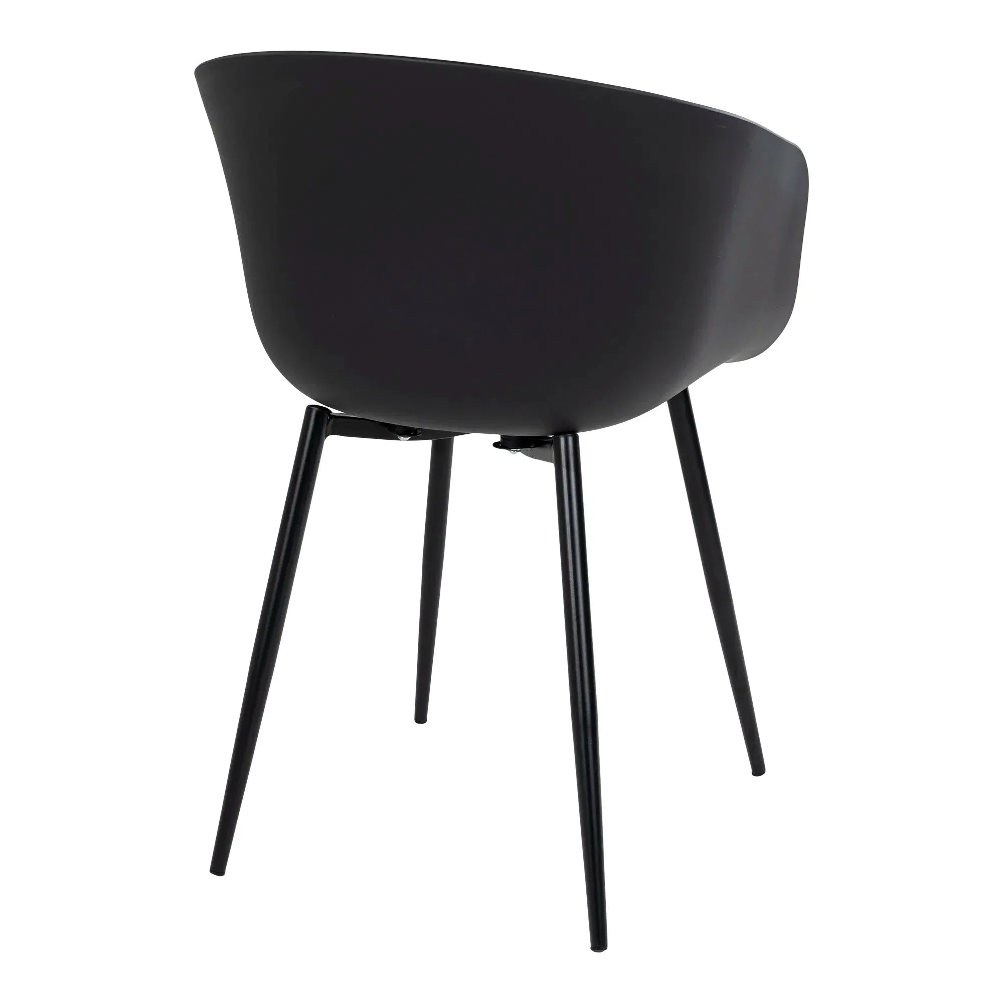 Lena Gartenstuhl Set Schwarz: Elegante Outdoor-Stühle mit Robustem Stahlgestell für Komfort